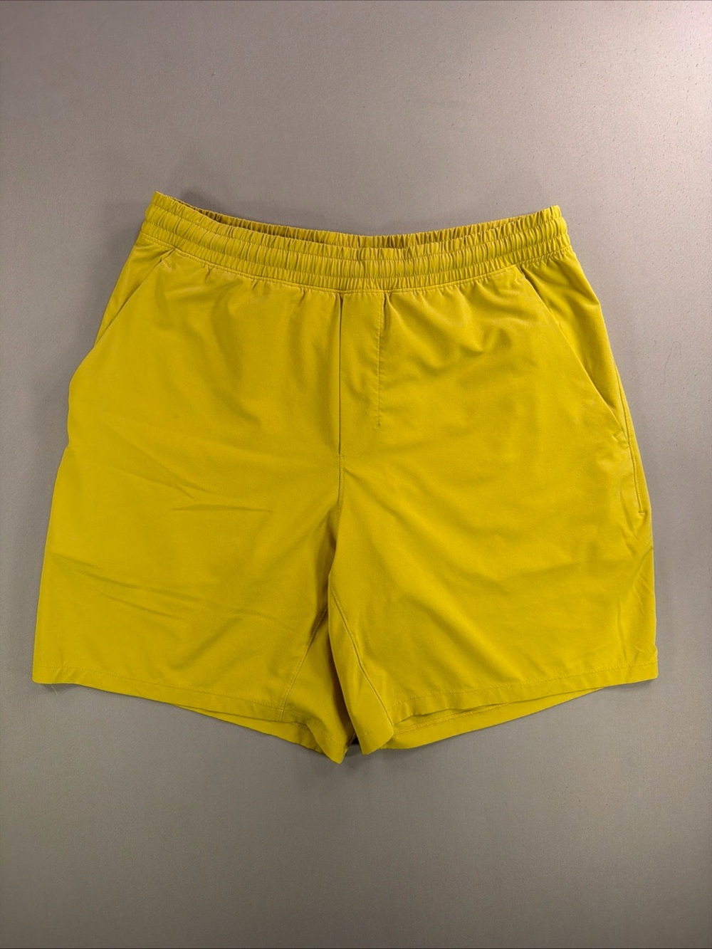 lululemon athletica Men's Yellow Lined Athletic Shorts